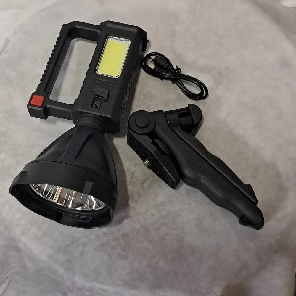 NWT Handheld Spotlight Flashlight, Spotlight Outdoor with Multifunction Bracket